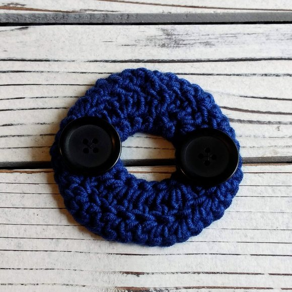 Handmade Crochet Face Mask Ear Saver Round - Picture 2 of 6